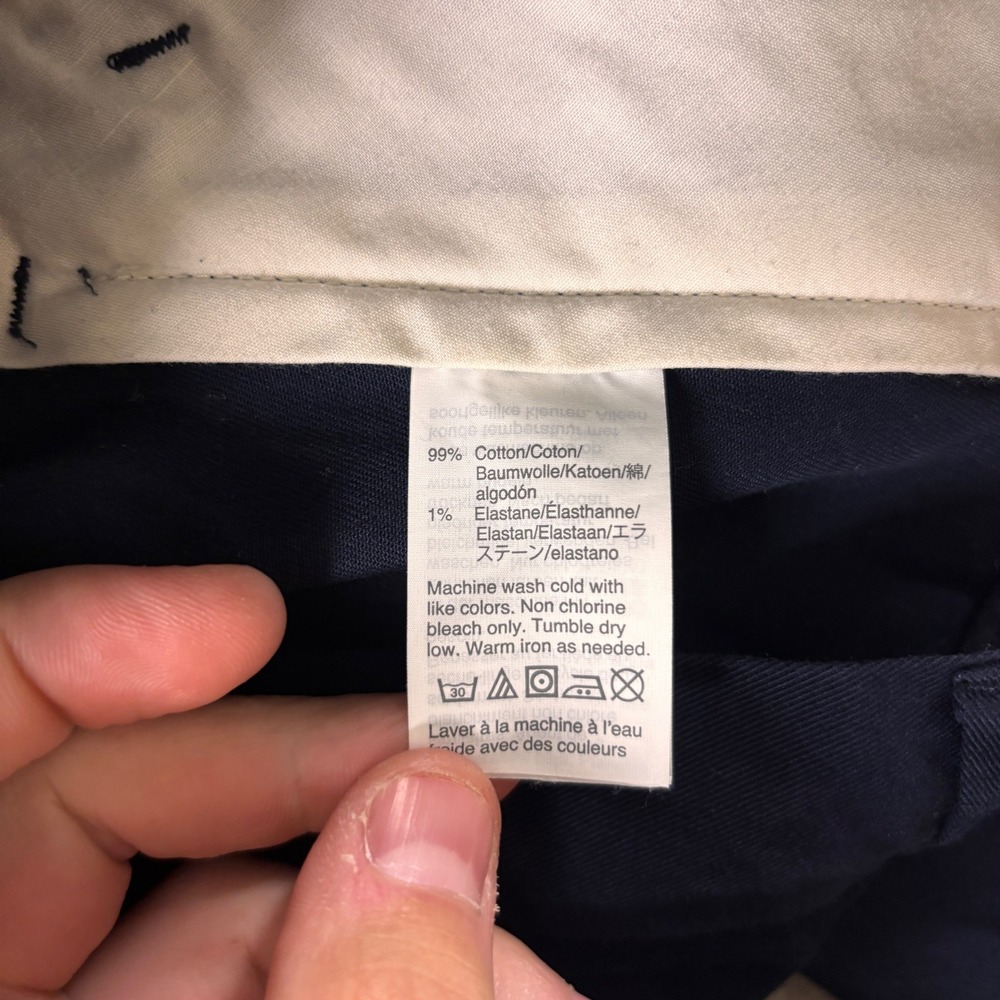 J. Crew Bedford Navy Blue Cotton Dress Pants Men's Size 34x31 EUC - Picture 5 of 9